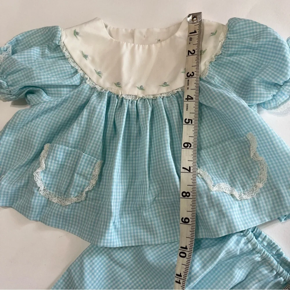 Vintage Baby Blue 2 Piece Top & Pants